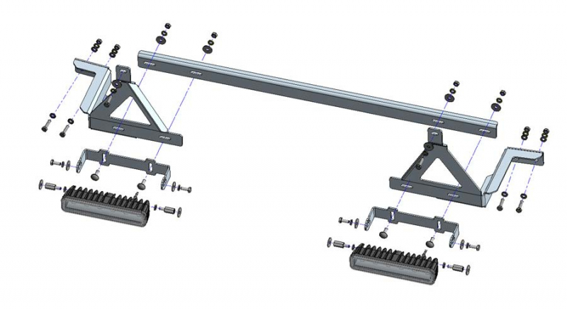 KIT 2 BARRES LED OSRAM SX180-SP AVEC KIT DE MONTAGE POUR MITSUBISHI L200 A PARTIR DE 2019