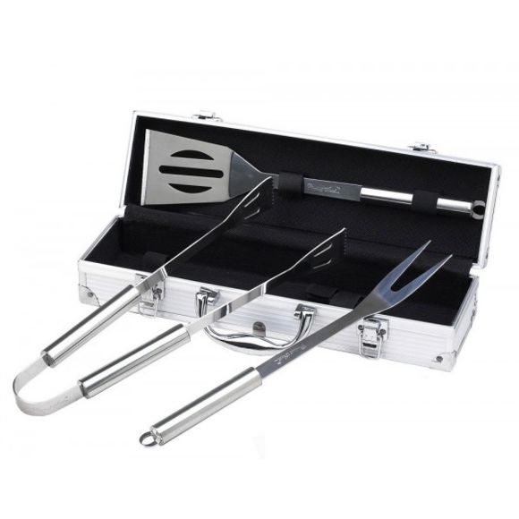 SET DE BARBECUE 3 USTENSILES AVEC COFFRET EQUIP'RAID