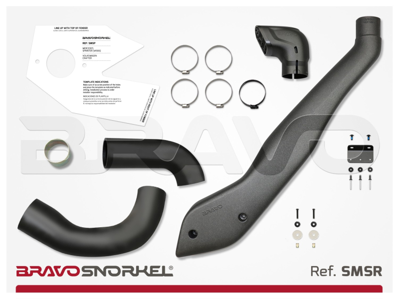 SNORKEL BRAVO POUR MERCEDES SPRINTER W906 ET VOLKSWAGEN CRAFTER DE 2006 A 2018