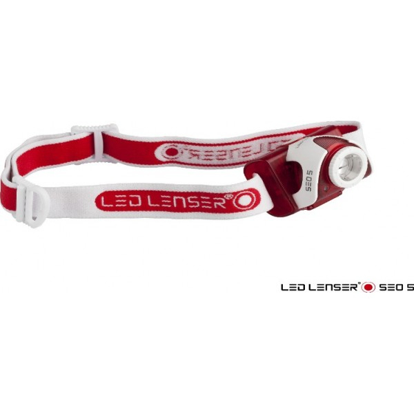 LAMPE FRONTALE LED LENSER SEO 5 ROUGE