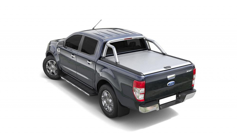 COUVRE BENNE ROLL TOP COVER GRIS MOUNTAIN TOP POUR FORD RANGER SUPER CABINE A PARTIR DE 2012 (2 PORTES/4 PLACES)