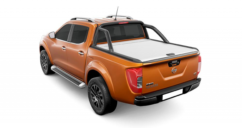 COUVRE BENNE ROLL TOP COVER GRIS TONNEAU COVER MOUNTAIN TOP POUR NISSAN NAVARA NP300 DOUBLE CABINE A PARTIR DE 2016