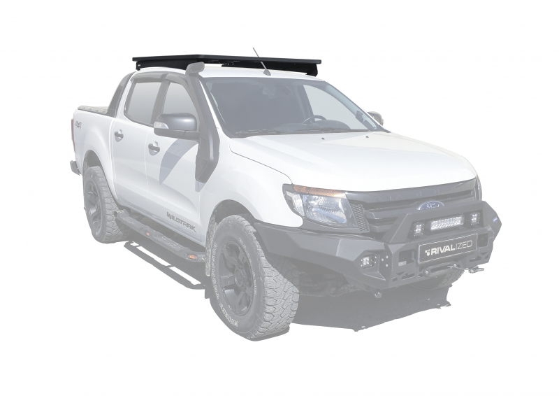 KIT GALERIE DE TOIT MODULAIRE RIVAL EN ALUMINIUM NOIR POUR FORD RANGER DOUBLE CABINE A PARTIR DE 2012 (1235 x 1430 MM)