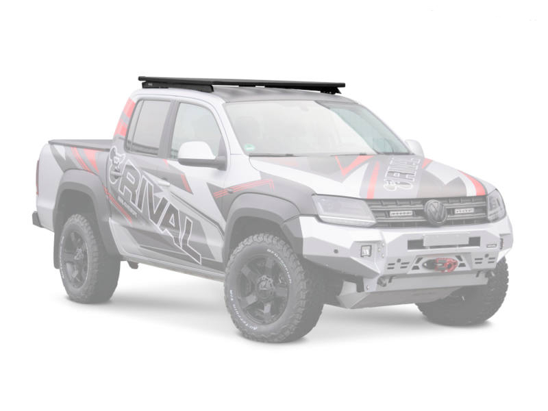 KIT GALERIE DE TOIT MODULAIRE RIVAL EN ALUMINIUM NOIR POUR VOLKSWAGEN AMAROK A PARTIR DE 2010 (1235 x 1430 MM)