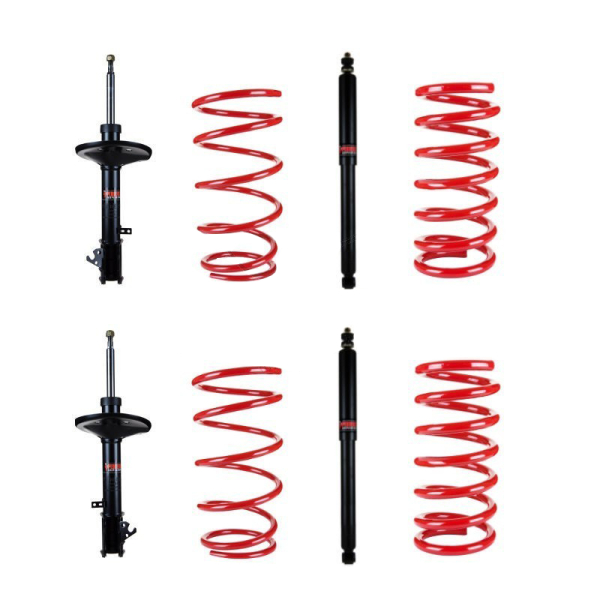 KIT DE SUSPENSION PEDDERS REHAUSSE +35MM TARAGE CONFORT POUR TOYOTA RAV4 (2000-2006)