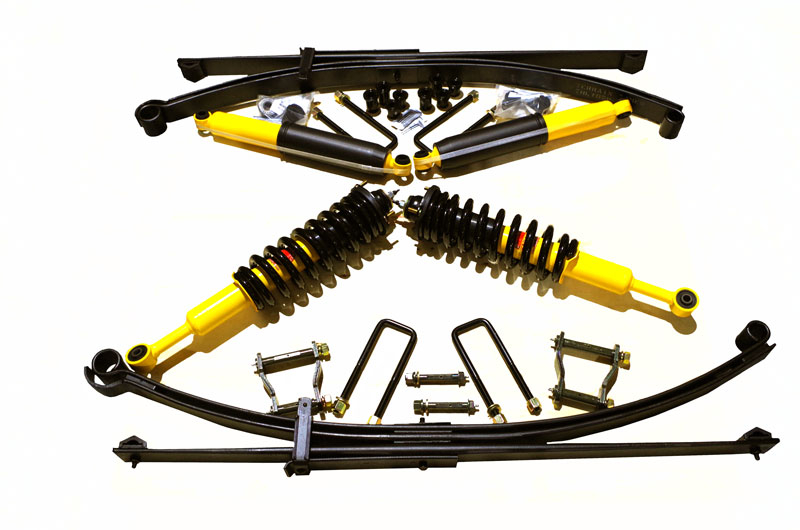 KIT DE SUSPENSION TERRAIN TAMER REHAUSSE +40/50MM AVEC LAMES PARABOLIQUES +400-700 KG POUR FORD RANGER PX III A PARTIR DE 2019