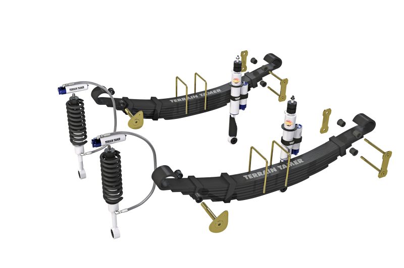 KIT DE SUSPENSION TERRAIN TAMER AVEC LAMES PARABOLIQUES +0-400 KG REHAUSSE +40/50MM POUR ISUZU D-MAX A PARTIR DE 2021