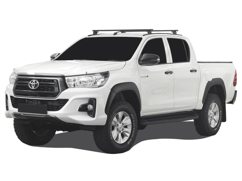 KIT DE BARRES DE TOIT POUR UNE TOYOTA HILUX REVO DOUBLE CABINE (2016+) AVEC RAILS AND PIEDS - DE FRONT RUNNER