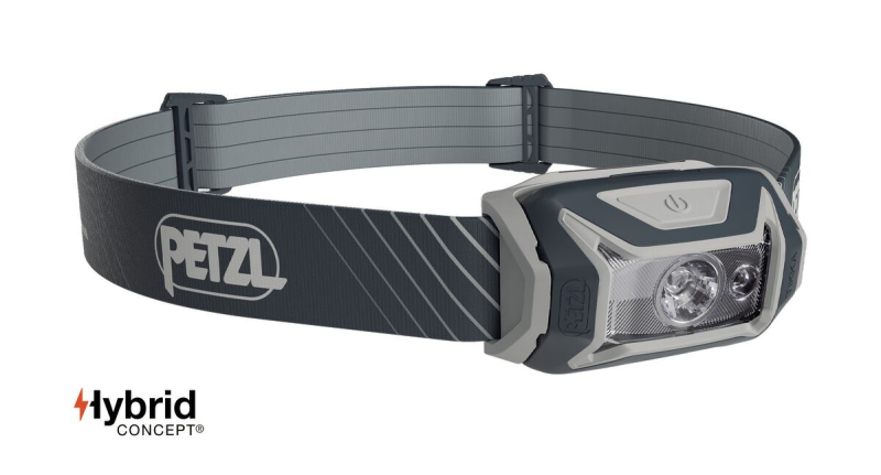 LAMPE FRONTALE COMPACTE RECHARGEABLE PETZL TIKKA CORE 450 LUMENS GRIS (BATTERIE CORE INCLUS)