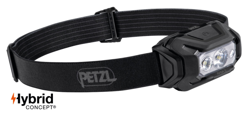 LAMPE FRONTALE ETANCHE PETZL ARIA 2 RGB 450 LUMENS NOIR