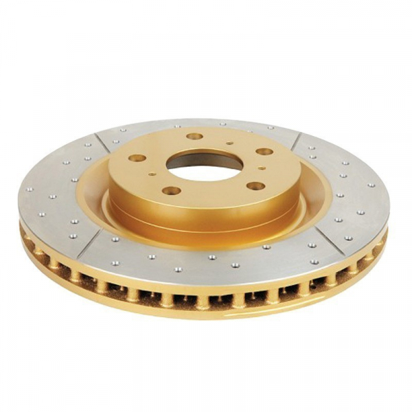 DISQUES ARRIERE PERCES RAINURES VENTILES DBA GOLD POUR TOYOTA HDJ80 JUSQU'A 1992