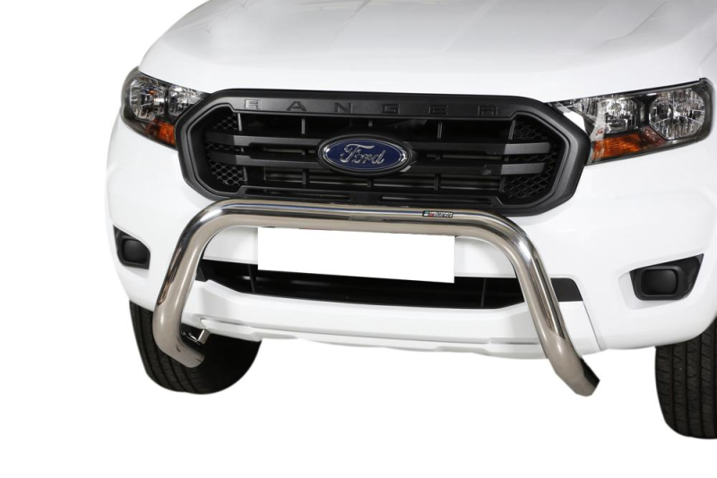 PROTECTION AVANT TUBULAIRE 76MM INOX HOMOLOGUEE CE POUR  FORD RANGER DE 2012 A 2023 COMPATIBLE ACC SYSTEME