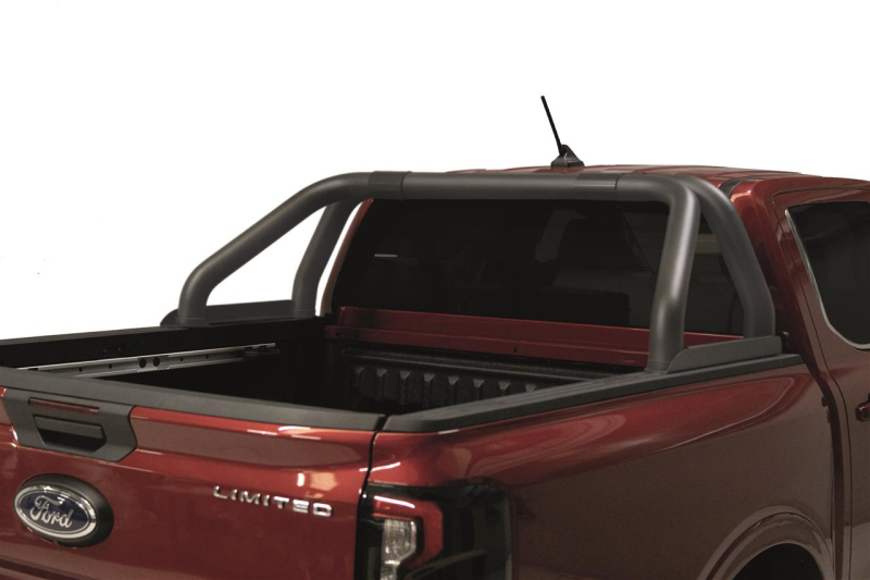 ROLL BAR INOX AVEC PLAQUE LATERALE DOUBLE TUBE 76MM POUR FORD RANGER ET FORD RANGER RAPTOR A PARTIR DE 2023