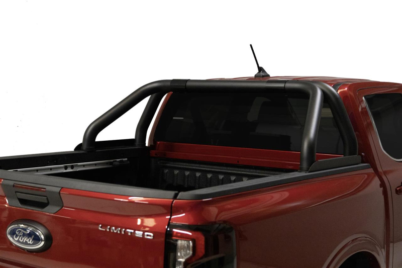 ROLL BAR INOX AVEC PLAQUE LATERALE DOUBLE TUBE 76MM POUR FORD RANGER ET FORD RANGER RAPTOR A PARTIR DE 2023