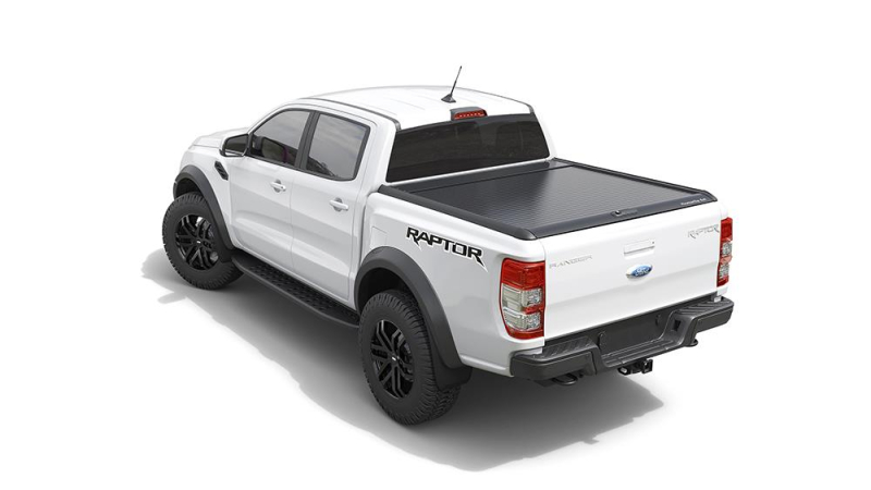 COUVRE BENNE ROLL TOP COVER NOIR MOUNTAIN TOP + ROLL BAR D'OCCASION POUR FORD RANGER RAPTOR - DOUBLE CABINE