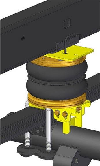 RENFORT DE SUSPENSION PNEUMATIQUE ARRIERE (BOUDINS) POUR TOYOTA HILUX REVO A PARTIR DE 2016 (SANS COMPRESSEUR)