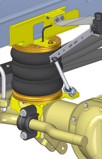 RENFORT DE SUSPENSION PNEUMATIQUE ARRIERE (BOUDINS) POUR MERCEDES SPRINTER 4X4 ROUES JUMELEES WDB 907 A PARTIR DE 2018 (SANS COMPRESSEUR)