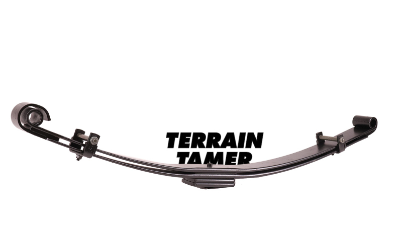 LAMES PARABOLIQUES DE SUSPENSION AVANT REHAUSSE +50MM TARAGE +100KG TERRAIN TAMER POUR TOYOTA 40 AVANT 1980