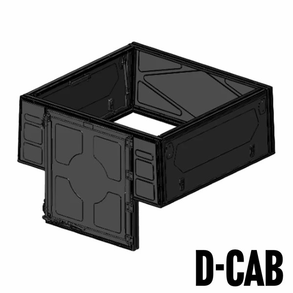 BASE MODULABLE SANS FENETRES DU ALU-CAB MODCAP POUR PICK UP DOUBLE CABINE