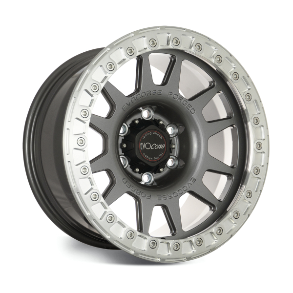 JANTE ALUMINIUM BEADLOCK FORGEE RAID EVO CORSE DAKAR 9x17&quot; ET 0 GRISE ANTHRACITE POUR TOYOTA HILUX VIGO/REVO ET LAND CRUISER J120/150