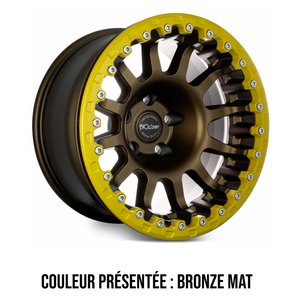 JANTE ALUMINIUM RENFORCÉE EVO CORSE ATLAS BL BRONZE BRILLANT AVEC RING BEADLOCK CUIVRÉ 9x17&quot;