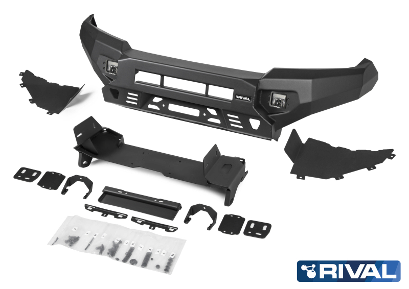 PARE CHOCS AVANT RIVAL EN ALUMINIUM AVEC FEUX LED POUR TOYOTA LAND CRUISER 200 2006-2015