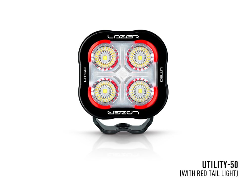 PHARE LED LAZER UTILITY-50 NOIR AVEC FEU ARRIERE ROUGE