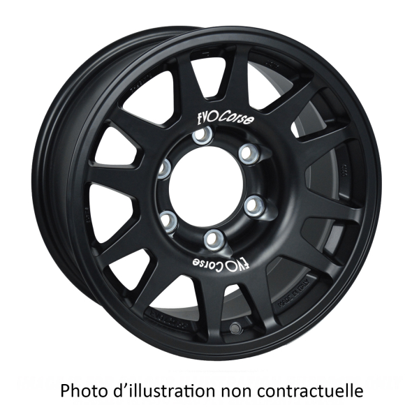 JANTE ALUMINIUM RENFORCE RAID EVO CORSE DAKAR ZERO 7x15&quot; ET 4 NOIR BRILLANT SSV POLARIS RZR