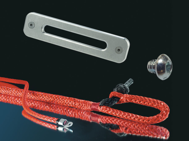 KIT CORDE SYNTHETIQUE 20M x 11.3MM ET ECUBIER ALUMINIUM NOIR POUR TREUIL WARN VR EVO 12