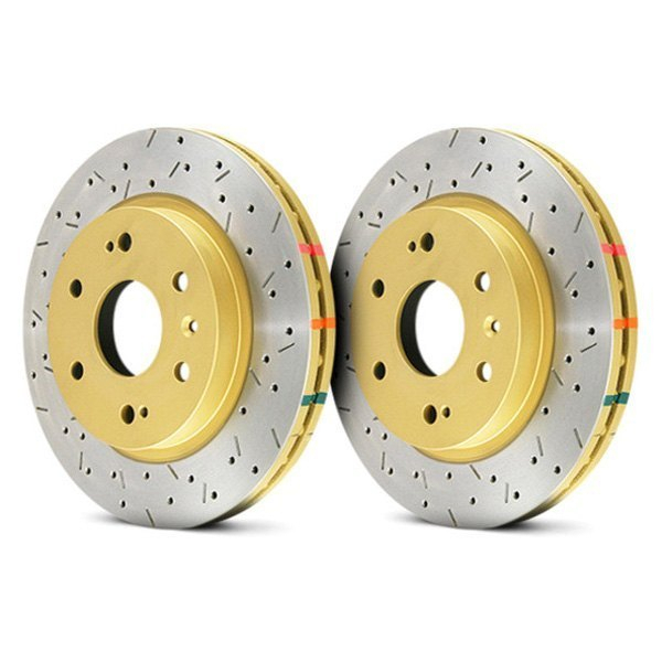 DISQUES AVANT PERCES RAINURES VENTILES DBA GOLD POUR TOYOTA VDJ 200