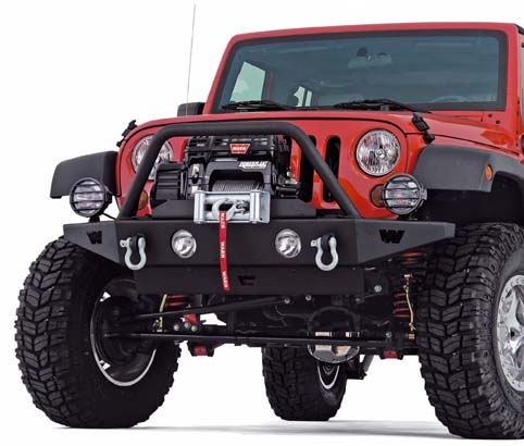 KIT DE MONTAGE POUR TREUIL WARN SUR PARE CHOC POUR JEEP WRANGLER JK A PARTIR DE 2007