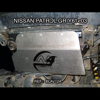 BLINDAGE AVANT N4 8MM POUR NISSAN PATROL Y61 AVANT 2003 ET  PATROL Y60