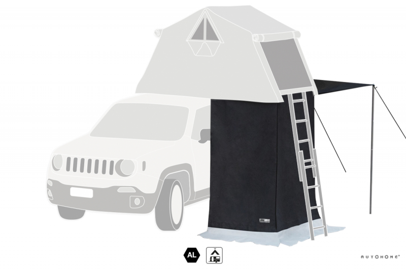 CABINE-VESTIAIRE OVERLAND (HAUTEUR VEHICULE + BARRES DE TOIT COMPRISE ENTRE 186 ET 220 CM)