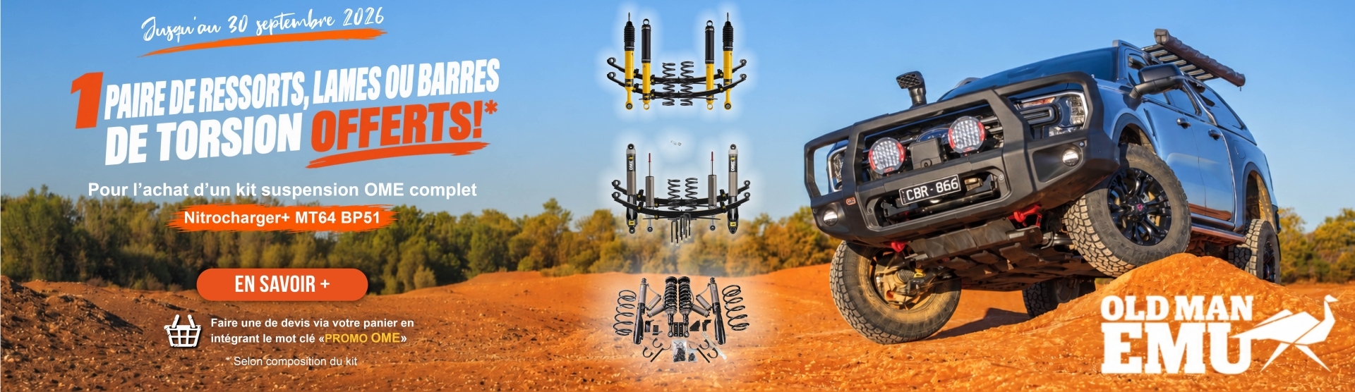 OME Promotion kit suspension - septembre - 2026