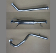 LIGNE ECHAPPEMENT COMPLETE INOX POUR TOYOTA KDJ155 3 PORTES (MODELE SANS FAP) 