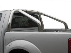 ROLL BAR INOX DOUBLE TUBE Ø 76MM POUR NISSAN NAVARA DE 2005 A 2015 