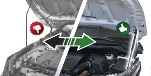 VERINS DE CAPOT POUR NISSAN NAVARA ET PATHFINDER R51 DE 2005 A 2015 