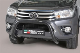 PROTECTION AVANT TUBULAIRE 76MM NOIR HOMOLOGUEE CE POUR TOYOTA HILUX 2016-2020