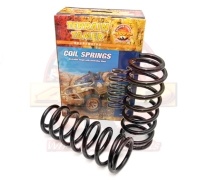 RESSORTS HELICOIDAUX PROGRESSIF ARRIERE TERRAIN TAMER  REHAUSSE +40/50MM  TARAGE +100/250KG PROGRESSIF POUR TOYOTA LANDCRUISER PRADO 120/150