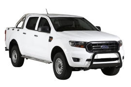 PROTECTION AVANT TUBULAIRE 63MM INOX HOMOLOGUEE CE POUR FORD RANGER DE 2012 A 2023 - THERMOLAQUE NOIR 