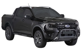PROTECTION AVANT TUBULAIRE 63MM NOIR HOMOLOGUEE CE POUR FORD RANGER A PARTIR DE 2023 - THERMOLAQUE NOIR 