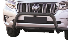 PROTECTION AVANT TUBULAIRE 63MM NOIR MAT HOMOLOGUEE CE POUR TOYOTA KDJ150 A PARTIR DE 2018 COMPATIBLE CAMERA AVANT