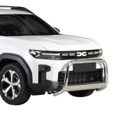 PROTECTION AVANT TUBULAIRE 63MM PARE BUFFLE INOX HOMOLOGUEE CE POUR DACIA BIGSTER 2025+