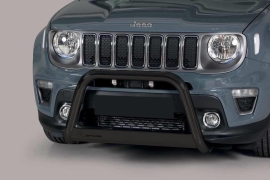 PROTECTION AVANT TUBULAIRE 63MM THERMOLAQUÉ NOIR HOMOLOGUEE CE POUR JEEP RENEGADE 2018-2019 ET FORD TRANSIT COURIER 2018+