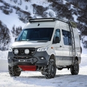 Pare-chocs Dutch-Van-Parts Sequoia pour Mercedes-Benz Sprinter 4X4 (2018-Actuel) avec platine treuil intégrée