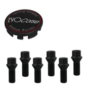 KIT VISSERIE 14X1.50 NOIR ET CACHE MOYEU (POUR UNE JANTE)