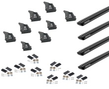 Kit de 4 barres de Toit noires Rhino-Rack Sportz 1800 mm et pieds pour Ford Transit (2014+)