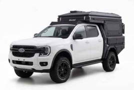Kit plateau australien Alublack avec coffres de rangement compatible ModCAP pour Ford Ranger 2023+ double cabine
