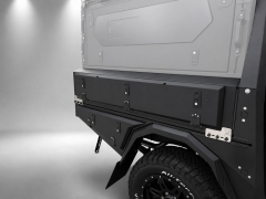 Kit plateau australien Alublack avec coffres de rangement compatible ModCAP pour Toyota Hilux 2016+ extra cabine