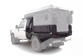 Kit plateau australien Alublack avec coffres de rangement compatible ModCAP pour Toyota Land Cruiser 79 simple cabine